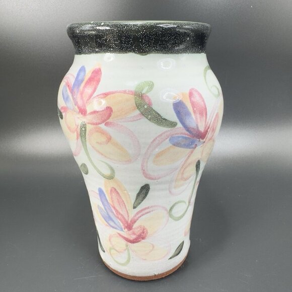 TPG T Puterbaugh Gill Folk Art Pottery RedWare Vase Vessel Hand Made Ceramic VTG - Picture 11 of 14